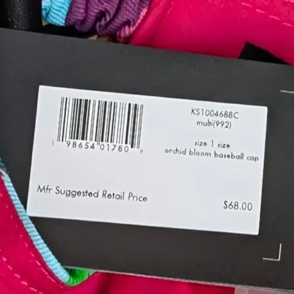 ♠️ Kate Spade New York Orchid Bloom Baseball Cap NWT - Picture 8 of 8